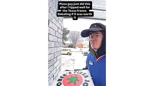 Pizza delivery driver did this after getting a great tip