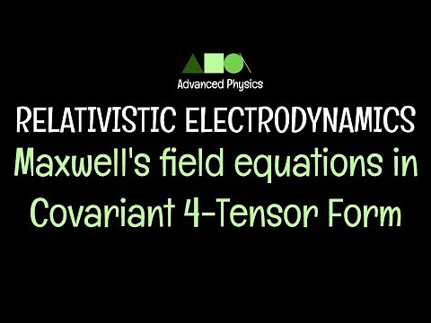 Relativistic Electrodynamics- Maxwell's field equations in Covariant 4-Tensor Form