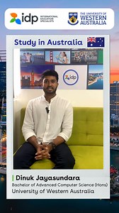 From Colombo to Australia! 🇱🇰 ✈️ 🇦🇺 Dinuk Jayasundara is now pursuing a Bachelor of Advanced Computer Science (Hons) at the University of Western Australia, thanks to IDP Colombo's support. https://www.idp.com/srilanka/study-abroad/study-in-australia/ #IDP #IDPSL #StudyAbroad #UWA #SuccessStory #StudentVisa #IDPEducation #Australia #studyinaustralia | IDP Education