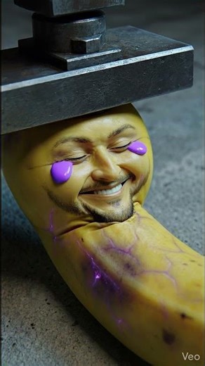 Alien banana!!!!! #asmr #satisfyingvideo #ai #aivideo #aishorts #cooking