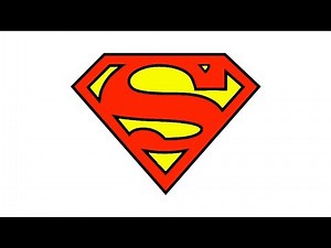 ✨Drawing Superman Logo - Drawing and Coloring Pages for Kids