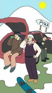 Slushy snowboarding and cold beers at Pyhä #snowboarding #freeride