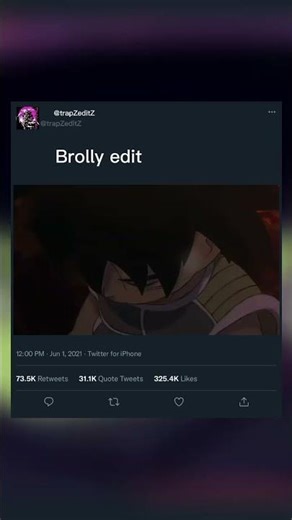 Brolly dragon ball z #edits #DBZ #Shorts #video