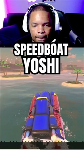 Yoshi on a Speedboat #mariokartworld #yoshi #switch2