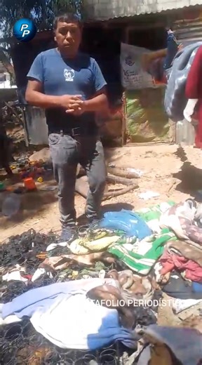 Incendio en el caserío Baños Punta dejó a una familia sin nada. Noe Chávez Rudas (32) su esposa y sus tres hijos de 6, 11 y 17 años piden ayuda tras quedar su casa reducida a cenizas Piden ayuda de ropa, víveres, materiales o apoyo económico, y si desean comunicarse al 952180278. | Portafolio Periodístico Perú de Tony Alvarado A.