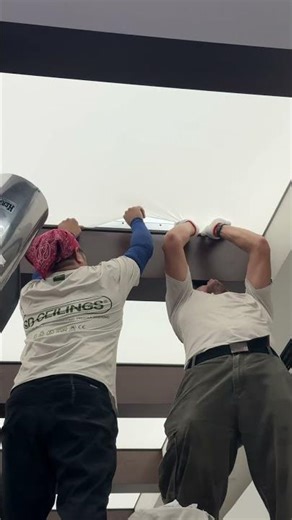 Stretch Ceiling Installation with LED Lighting | Dubai Project