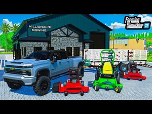 MILLIONAIRE MOWING! BUILDING NEW SHOP & LIFTED TRUCKS | FS22