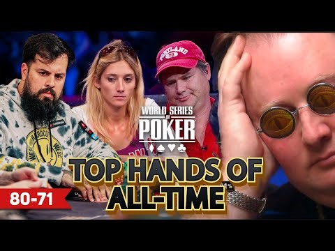 WSOP Top 100 Hands of All Time | 80-71 | Alejandro Lococo, Gaelle Baumann & Greg Raymer