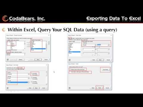 Export Epicor data to Excel