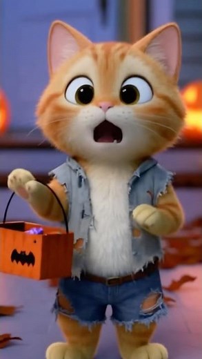 The Kitten Who Got Scared on Halloween… and Found Kindness 🎃🐱 #HalloweenStory #halloweenvibes