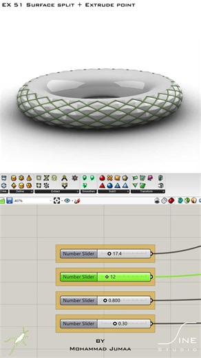 Grasshopper - EX 51 - Surface split + Extrude point @sinestudio #grasshopper