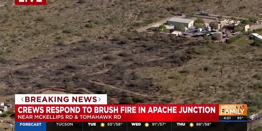 5 homes evacuated due to brush fire in Apache Junction