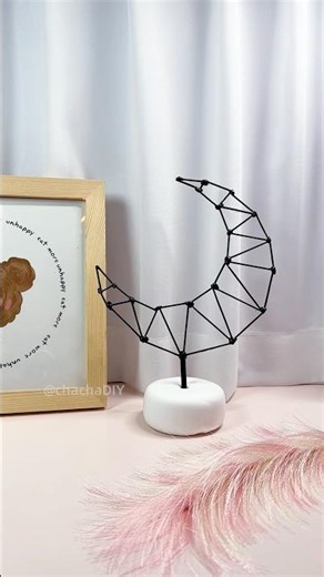 DIY Toothpick Moon🌙Ornament #DIY #art #Handmade