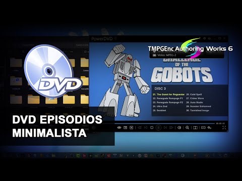 TMPGEnc Authoring Works: DVD de episodios minimalista