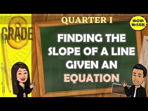 FINDING THE SLOPE OF A LINE GIVEN AN EQUATION || GRADE 8 MATHEMATICS Q1