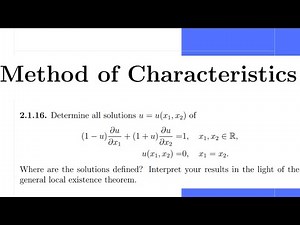 Method of Characteristics (PDEs)