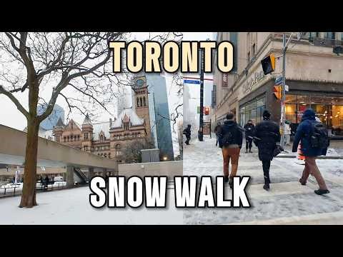 🇨🇦 Snow Surprise 13 Mar 2026! Downtown Toronto Walk 4K ❄️ | Yonge St