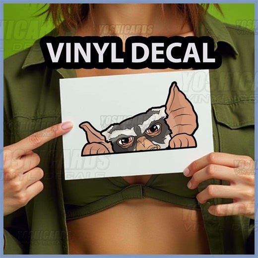 George Mogwai Peeker Decal – Chibi Creature Vinyl Sticker - Etsy