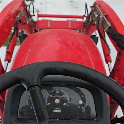 Kioti tractor plowing snow! #shorts