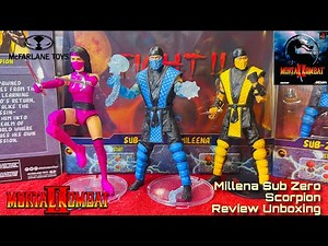 Mcfarlane Mortal Kombat Klassic Sub Zero Milleena Scorpion Action Figure Review Unboxing