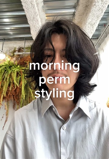 morning perm styling ユニセックスで使える方法 #パーマスタイリング#パーマ#パーマスタイリング#ホイップパーマ