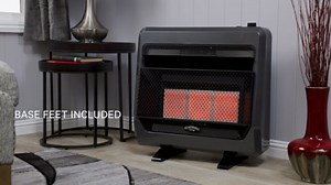 Bluegrass Living B30tnir-Bb 30,000 BTU Natural Gas Infrared Space Heater - Black - Walmart.com