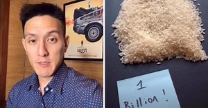 San Franciso Man Represents Jeff Bezos' Wealth In Rice Grains