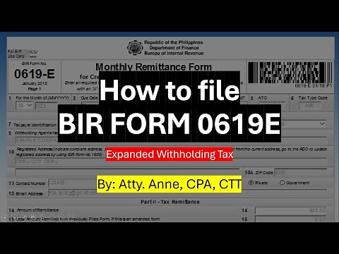 Tagalog+English Guide on How to File BIR Form 0619E [Expanded Withholding Tax] Using EBIRFORMS