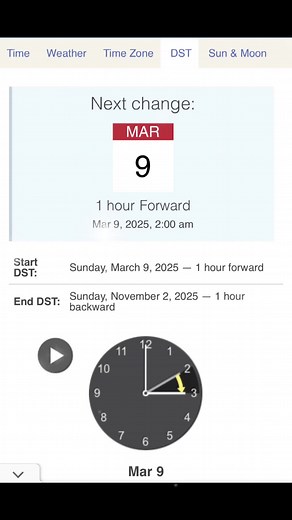 Daylight Saving Time Begins in Canada on March 9, 2025