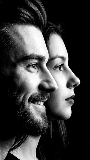 Black and white cinematic portrait tutorial | Couple profile photoshoot ideas #gemini #ai