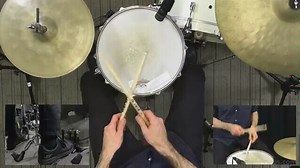 Eighth-Note Rock Beat: Sixteenth-Note Kick & Open Hi Hat Additions