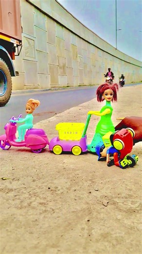 Remote Control Scooty Girl And Monkey Scooter Unboxing And Testing Short ||