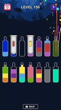 Level 156 | Water Sort Puzzle | #game #level156 #watersortpuzzle #gaming #colorsorting #hardpuzzle