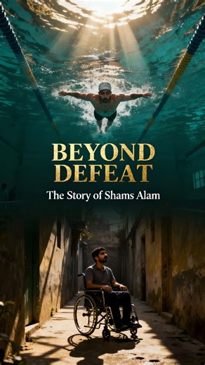 The Undiscovered on Instagram: "Some stories aren’t built on comfort. They’re built on pressure, pain and the kind of discipline most people never experience. “Beyond Defeat: The Story of Shams Alam” is one of those stories. A spinal tumor took away his ability to walk, but it couldn’t take away his will. The alley that once felt like an ending became the starting point of a journey that would push him into the water, across national records and eventually onto the world stage as a para swimmer 