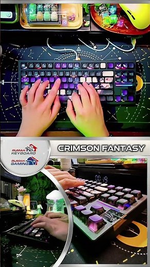 KEYCAP - KEYCAPS - CHERRY - CRIMSON FANTASY SERIES - PC MATERIAL DYE SUB - SHINE THROUGH- SA Profile