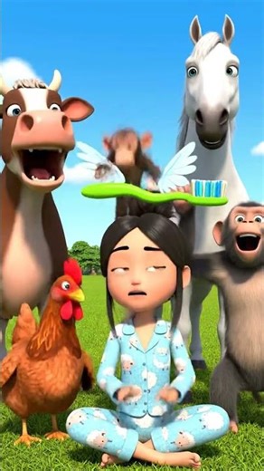 🐒 Monkey’s Morning Disaster! | Funny Cartoon Farm Story | Zayn Jatoi #ai #cartoon