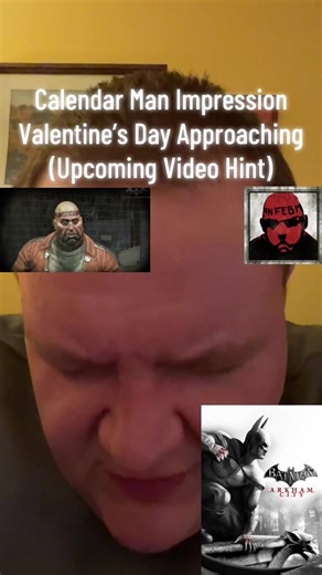 Here is a hint for an upcoming video featuring an impression of Calendar Man in the video game, Batman: Arkham City (2011). #batman #impressions #valentinesday #voiceover #fyp