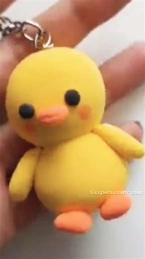 MAKE ADORABLE Duck Keychain with Airdryclay!