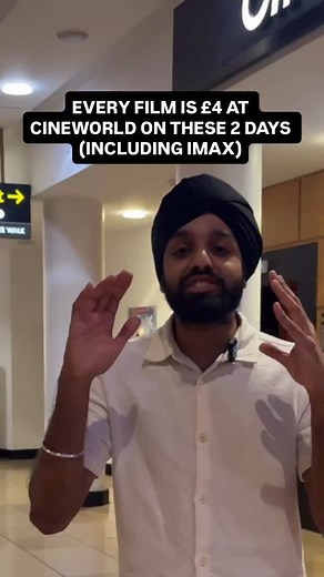 72K views · 143 reactions |  £4 CINEWORLD Tickets in ALL FORMATS! And if you are on CINEWORLD unlimited, these are FREE Only available this weekend! #cinema #cineworld | catchagem | Facebook