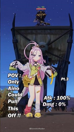 POV : Only Aino Could Pull This Off !! Pt.4🫡🙀 #genshinimpact #hoyocreators #shorts