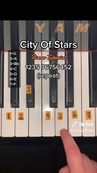 Like for more tutorials! #pianotutorial #easypiano #fyp #lalaland #emmastone #cityofstars #piano #tutorial