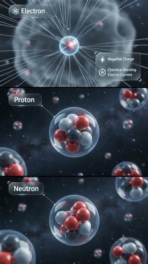 POV: Inside an Atom ⚛️ | Electron ⚡ vs Proton ➕ vs Neutron ⚪