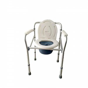[Hot Item] Aluminum Commode Chair, Height Adjustable, Flip up Seat Cover and Round Pot