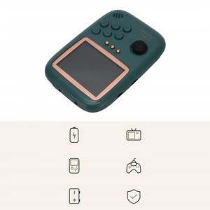 console de jeu portable rétro Console de jeu Portable, Support Rechargeable, sortie AV, rétro, avec carte video jeu Rose Vert