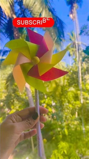 DIY colourful paper pinwheel🤩✨#peparcraft #diy #art #trendingshorts #shorts