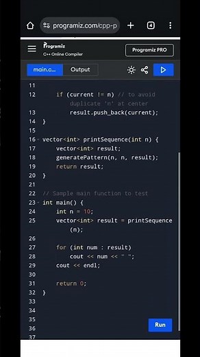 Recursive Pattern Without Loops | C++ Recursion Interview Problem | Print Sequence Pattern
