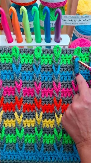 Crochet Jacob's Ladder Pattern #shorts