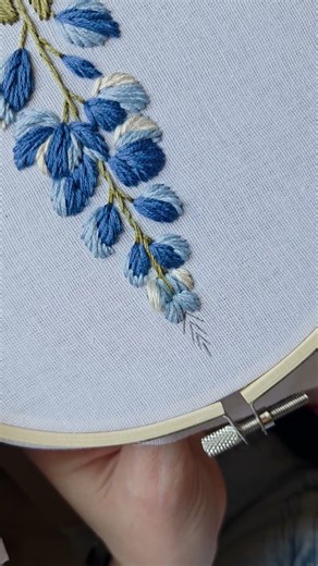 NEW Bluebonnet embroidery pattern + full video tutorial💙 #embroidery #tutorial #diy #handmade #craft