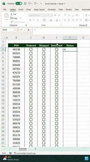 Create a Simple Status Tracker in Excel: Easy Beginner Tutorial