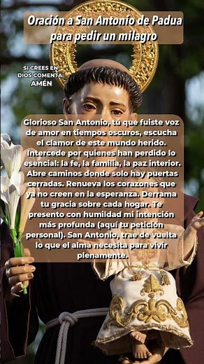 Oración a San Antonio para Recuperar lo Perdido | Milagro, Fe y Esperanza
